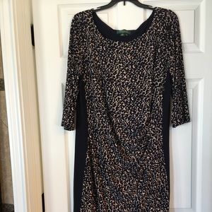 Ralph Lauren dress 14w blue/tan